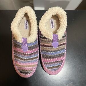 Northside Kids' Striped Slippers - Pink and Purple